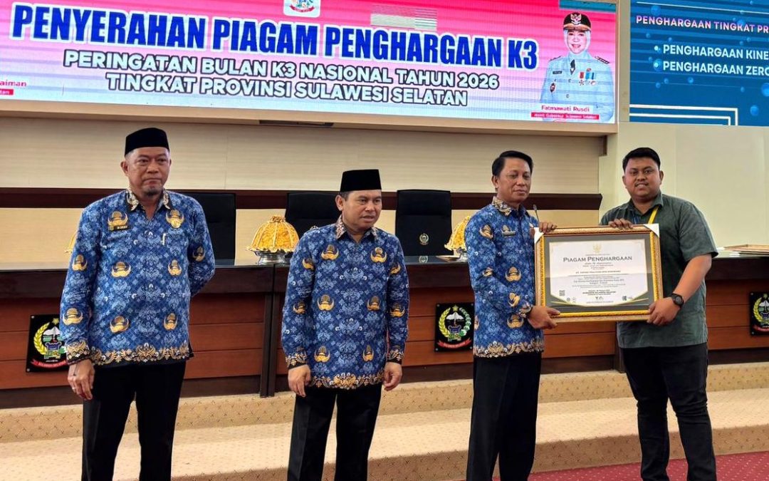 United Tractors Site Sorowako Raih Zero Accident Award dan Kinerja K3 Terbaik 2026 dari Pemprov Sulawesi Selatan